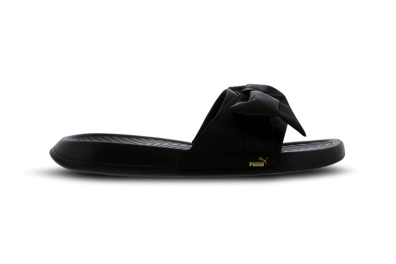 PUMA Drops Bow Slides Sandals Pink White Black