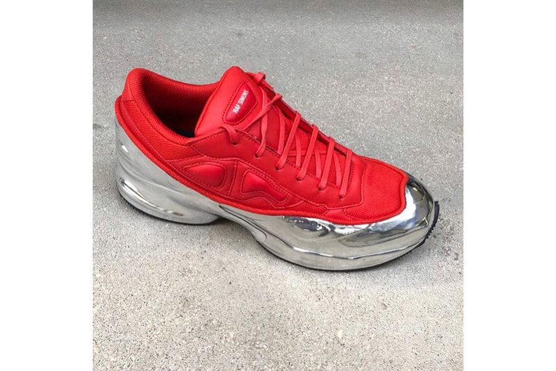 Raf Simons x adidas Ozweego Silver Red Spring/Summer 2019