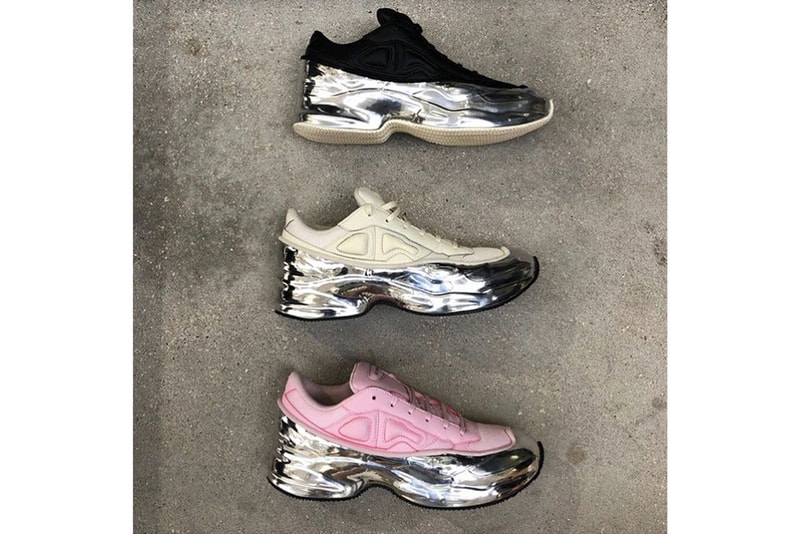 Raf Simons x adidas Ozweego Silver Black Cream Pink Spring/Summer 2019