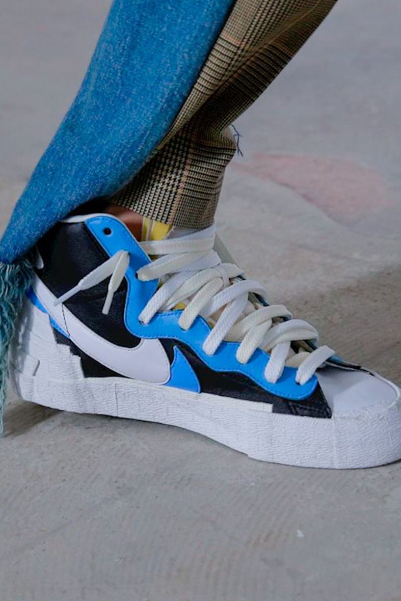 Sacai Nike Blazer Blue White Black Spring/Summer 2019 Show Paris Fashion Week Men's