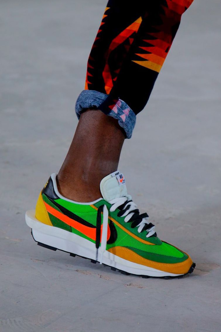 Sacai Nike Waffle Green Yellow Orange Spring/Summer 2019 Show Paris Fashion Week Men's