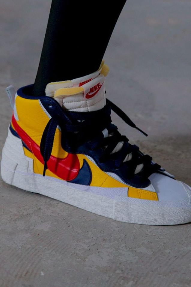 Sacai Nike Blazer Yellow Red Blue Spring/Summer 2019 Show Paris Fashion Week Men's