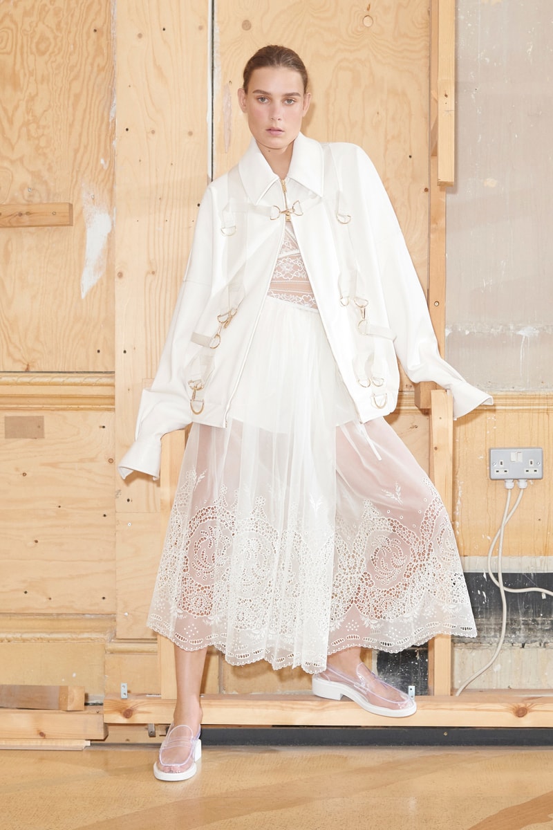 Stella McCartney Spring/Summer 2019 Collection Lookbook Blazer Lace Dress Loafers White