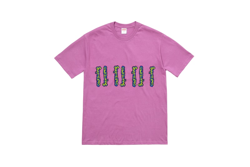 Supreme Summer 2018 T-Shirt Tees Collection Logo Pink Yellow Blue
