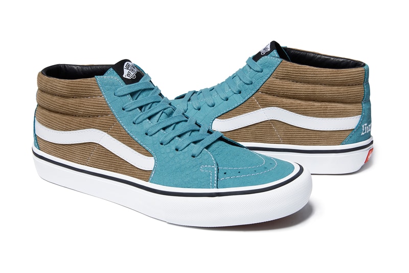 supreme vans lampin sk8 mid spring summer collection corduroy suede