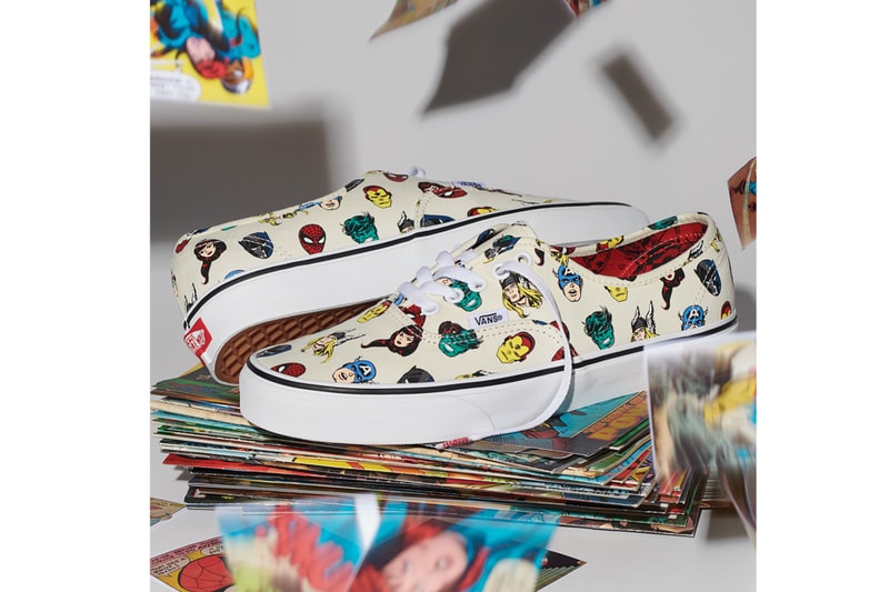 Vans Authentic Marvel The Avengers Collection Sneaker Print Superhero Pattern