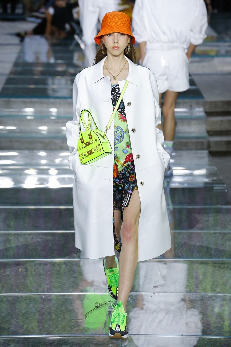 Versace Spring Summer 2019 Mens Runway Bucket Hat Orange Green