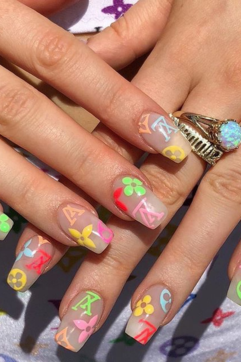 Louis Vuitton Rainbow Nails Manicure