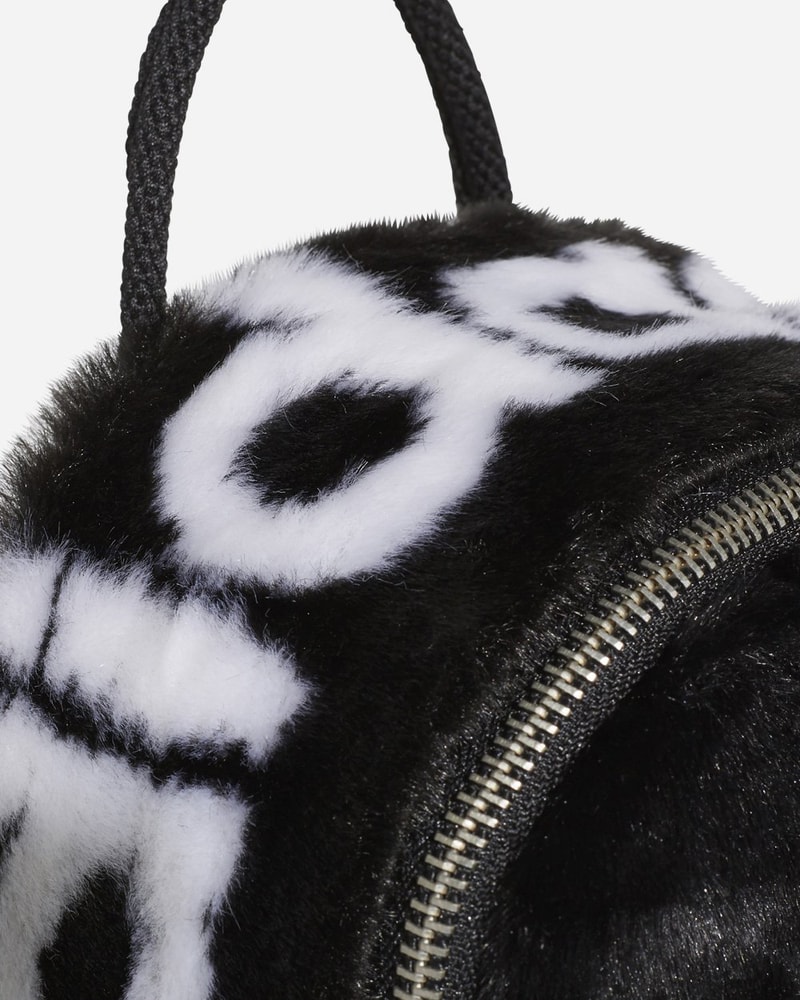 adidas monochromatic black white faux fur mini backpack noble green fanny pack waist bag