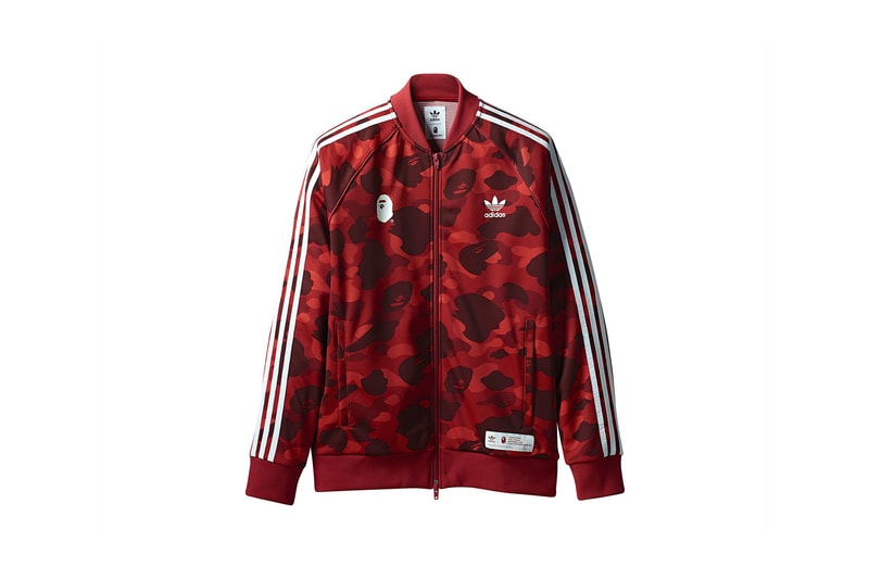 BAPE x adidas Originals Collection Track Jacket Red