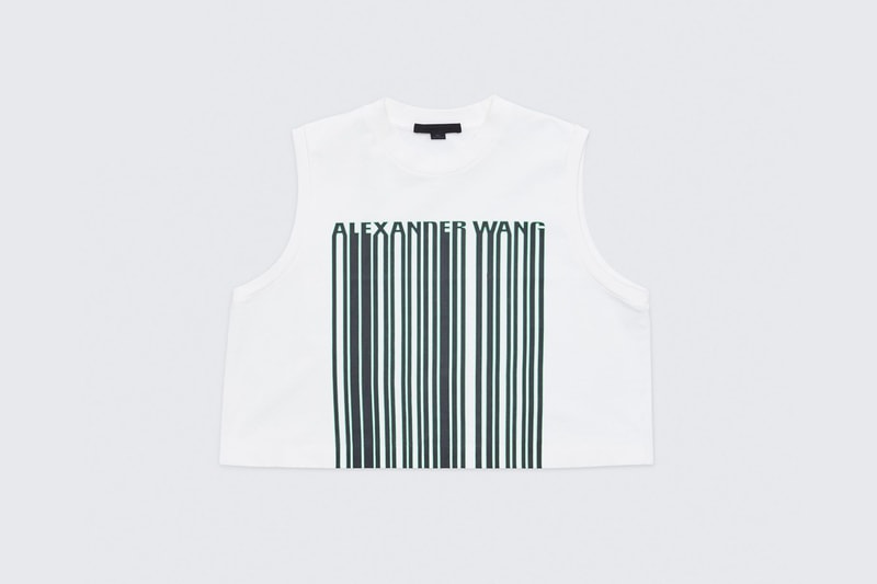 alexander wang barcode capsule collection hoodies track pants crop tops tees