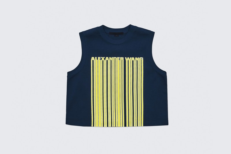 alexander wang barcode capsule collection hoodies track pants crop tops tees