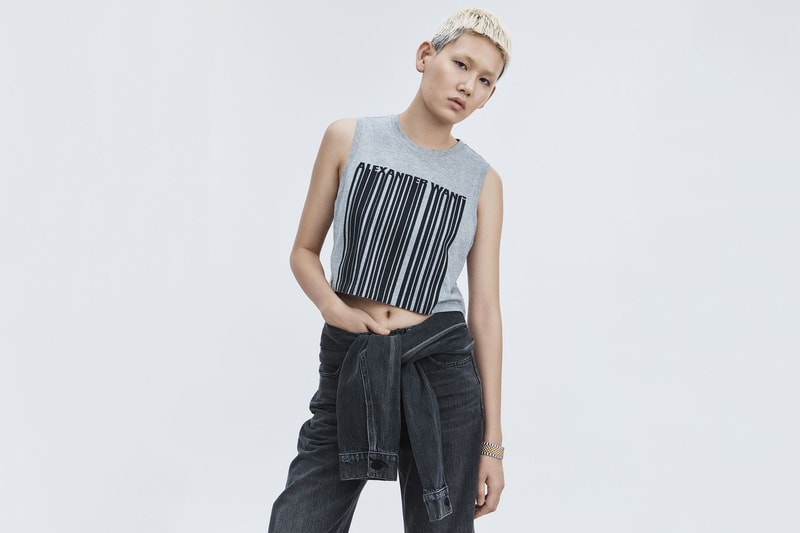 alexander wang barcode capsule collection hoodies track pants crop tops tees