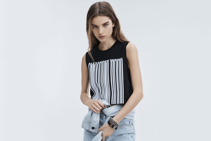 alexander wang barcode capsule collection hoodies track pants crop tops tees