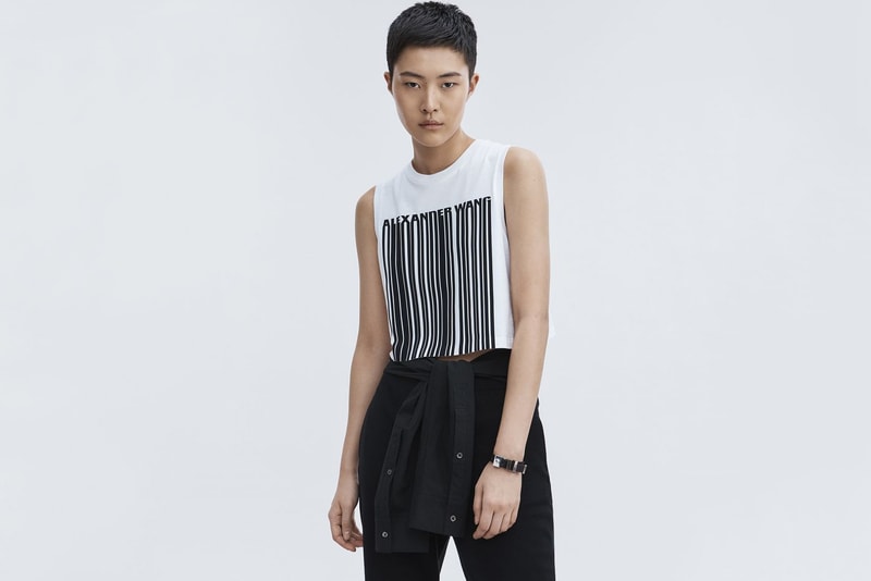 alexander wang barcode capsule collection hoodies track pants crop tops tees