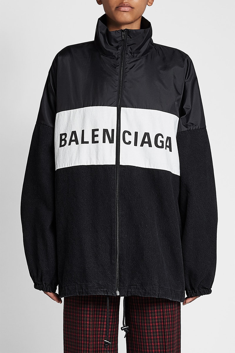 Balenciaga Demna Gvasalia Sporty Logo Windbreaker Jacket