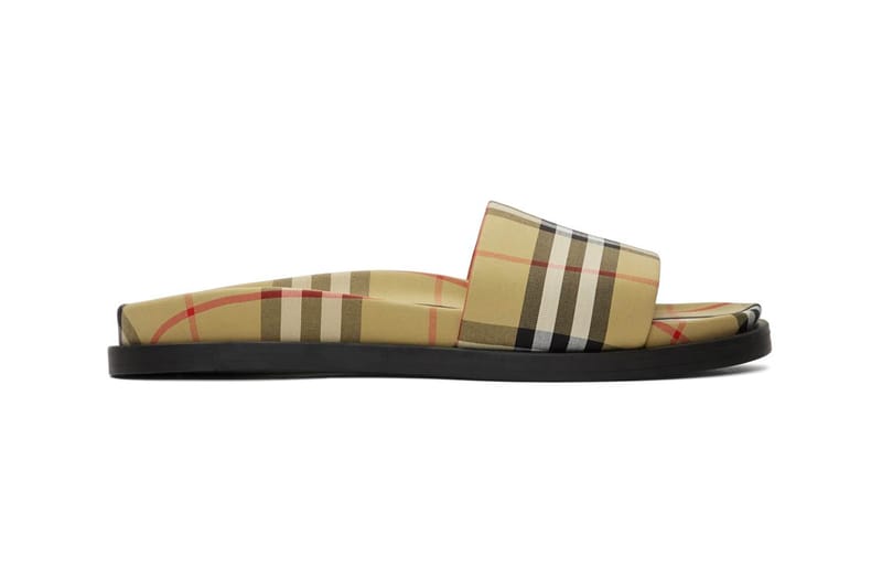 Slip Your Feet Into Burberry's Cozy Check Slides