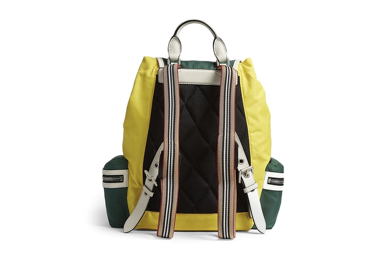 Burberry Color-Blocked Green Yellow Backpack