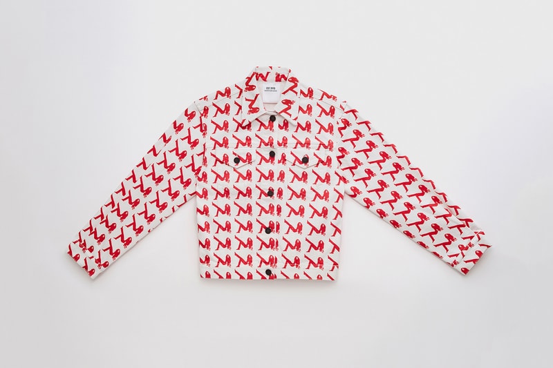 CALVIN KLEIN EST. 1978 Collection Logo Trucker Jacket White Red