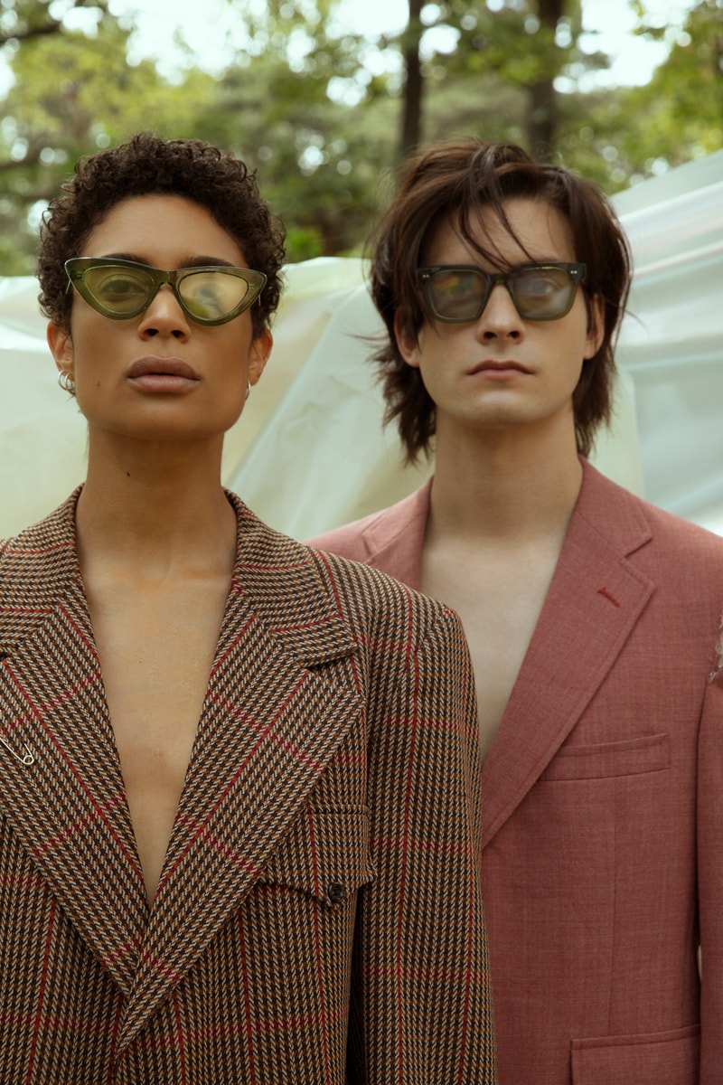 CHIMI See Through Collection Square #004 Cat Eye Sunglasses #006 Kiwi