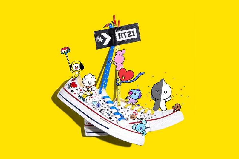 converse chuck taylor all star hi ox line friends bts bt21 collaboration