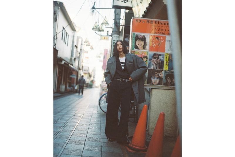 doublet Fall/Winter 2018 Lookbook Oversized Pea Coat Grey Blazer Black Jeans Blue