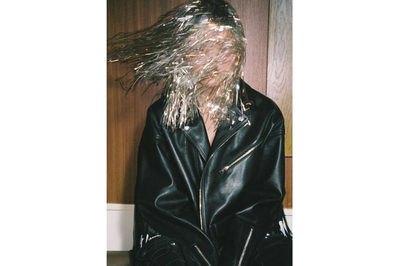 doublet Fall/Winter 2018 Lookbook New York Graphic Print Leather Jacket Black