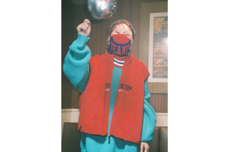doublet Fall/Winter 2018 Lookbook Sweater Teal Vest Red