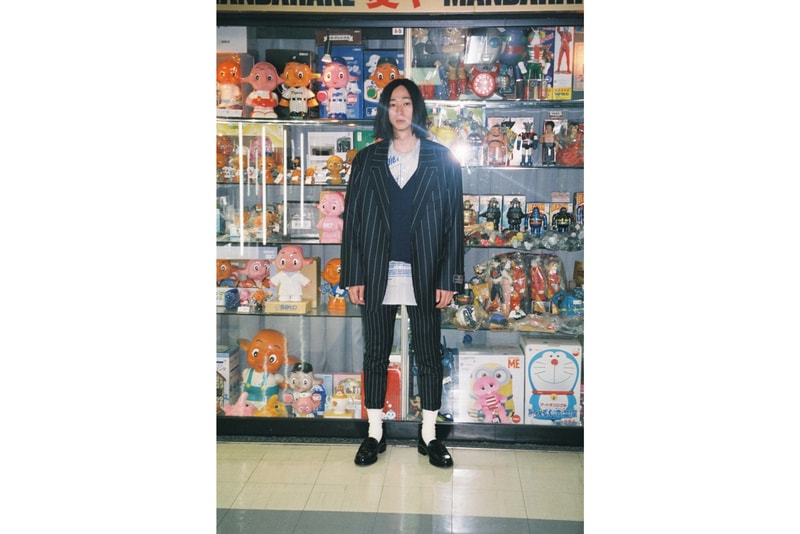 doublet Fall/Winter 2018 Lookbook Striped Blazer Pants Black White