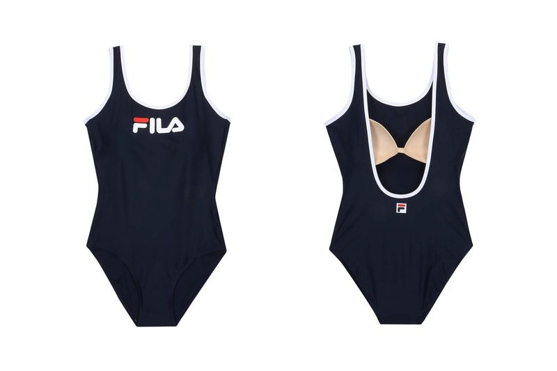 FILA Korea Logo Swimsuit Blue