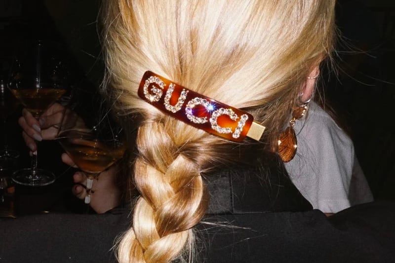 Gucci's Crystal Logo Hair Clip Is Our Dream Summer Accessory