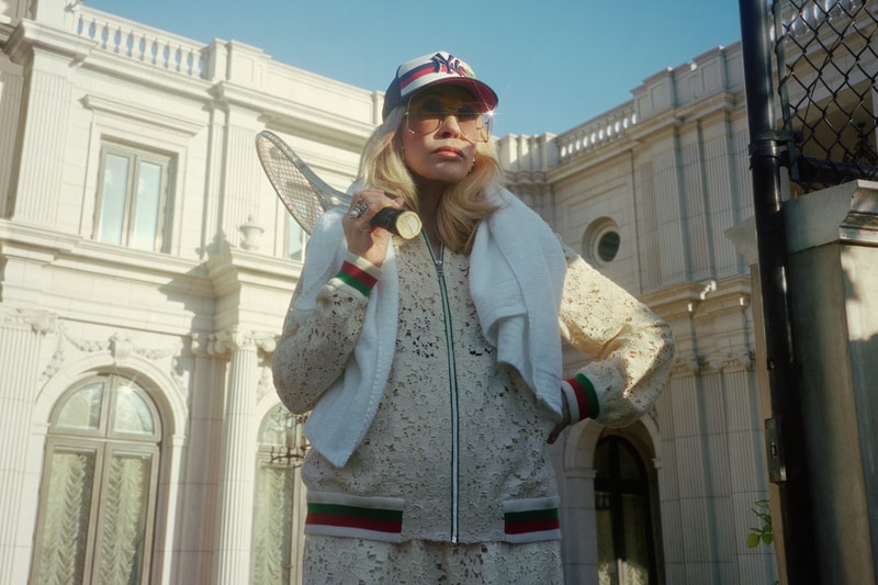 Gucci Handbag Campaign Faye Dunaway New York Yankees Hat