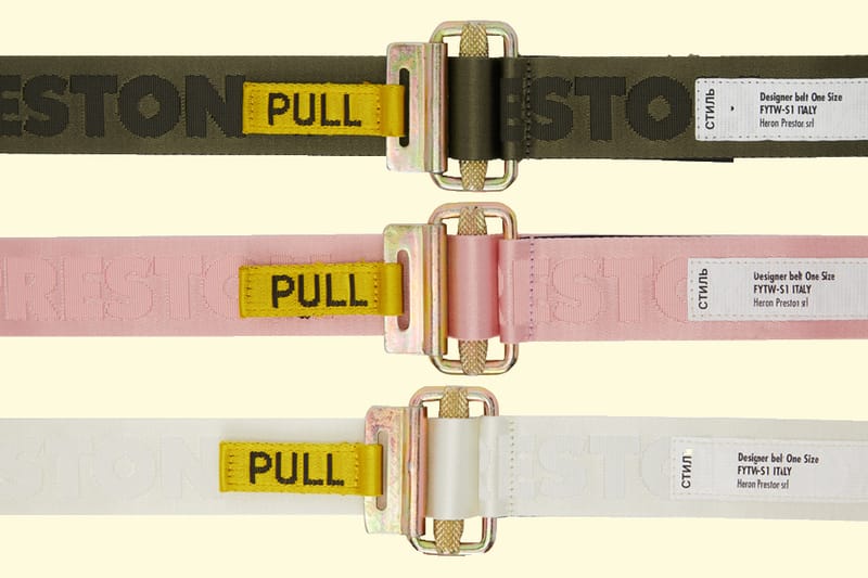 Heron Preston's Logo Tape Belt Now Comes in 3 New Colorways