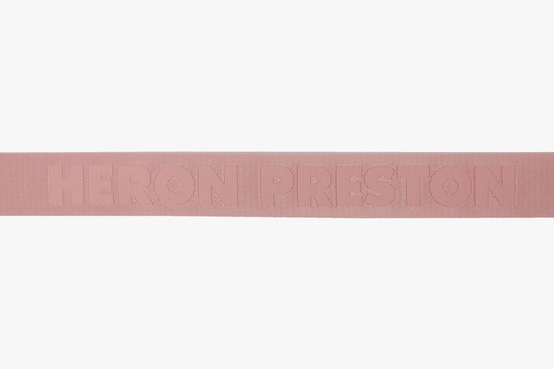 heron presto logo tape belt light pink military green off white ssense