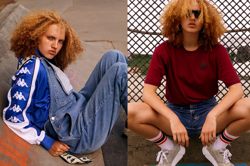 Kappa BANDA Spring/Summer 2018 Collection Editorial T-shirt Blue Maroon