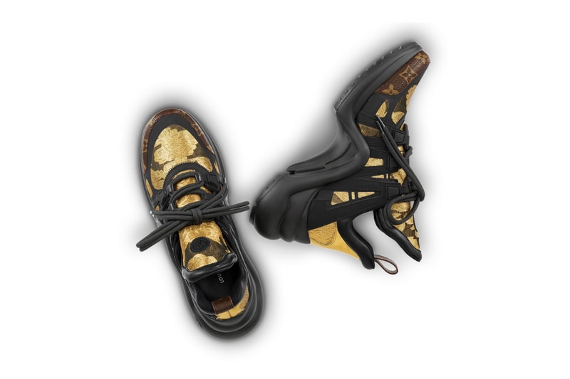 Louis Vuitton Archlight Sneakers Pink Black Gold Red Metallic White Sole Where to Buy