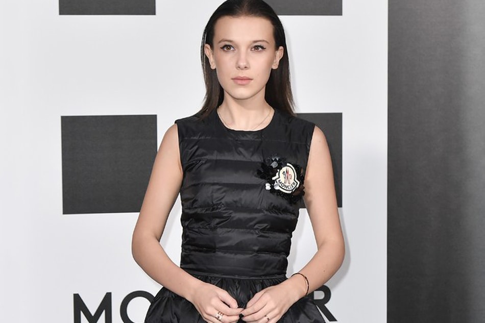 millie bobby brown moncler dress Is Moncler's New Partner color-family:Blue Farm Rio x Anthropologie Dress's Color:22#-Claret