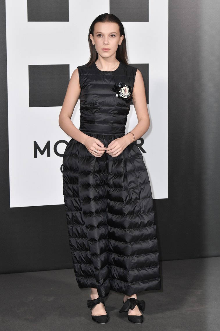 Millie Bobby Brown Moncler Dress Black