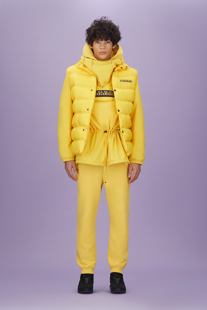 NapapijriFall/Winter 2018 Outerwear Collection Purple Yellow Puffer Jacket Parka