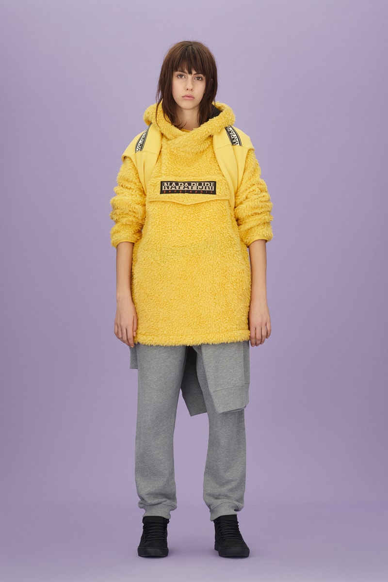 NapapijriFall/Winter 2018 Outerwear Collection Purple Yellow Puffer Jacket Parka