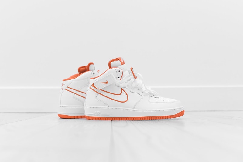 nike air force 1 mid terra orange kith leather strap