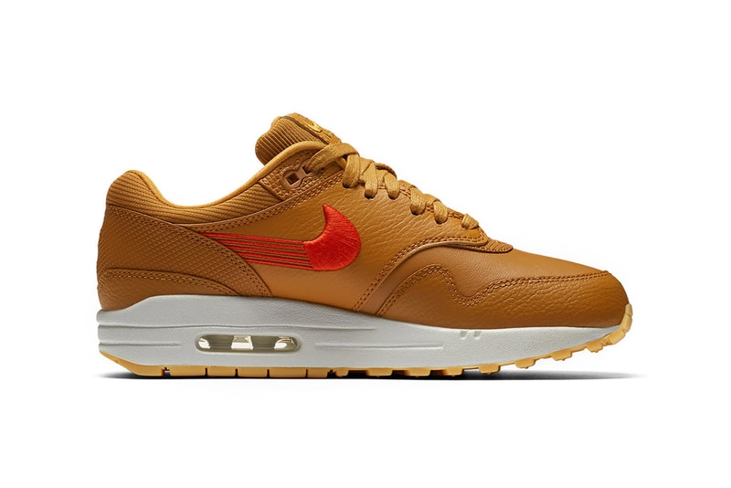 Nike Air Max 1 Premium Wheat Team Orange Swoosh Update