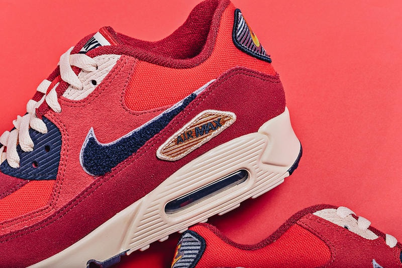 Nike Air Max 90 Premium SE Varsity Pack Muted Bronze University Red