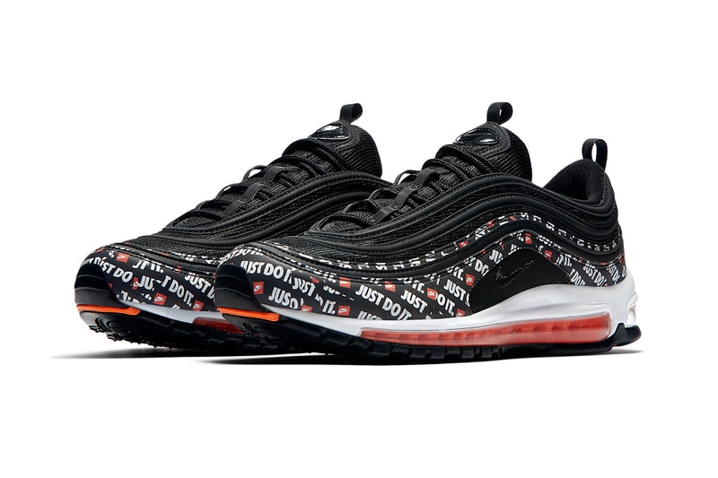 nike air max 97 just do it black slogan retro