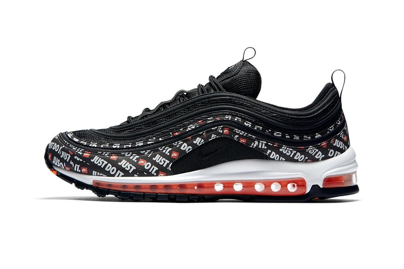 nike air max 97 just do it black slogan retro