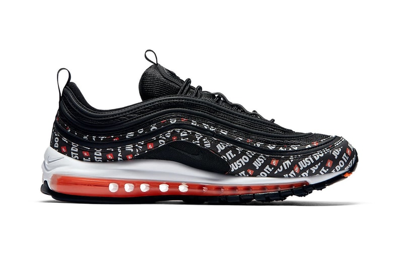 nike air max 97 just do it black slogan retro