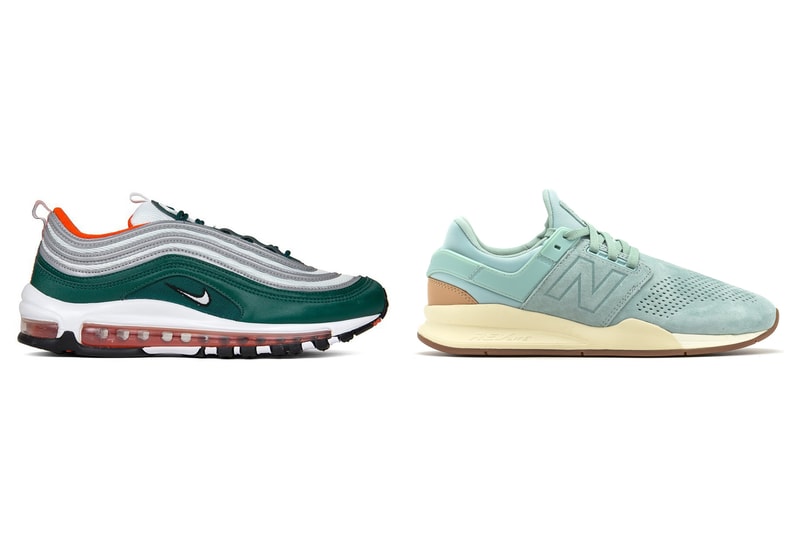 Nike Air Max 97 Rain Forest Team Orange New Balance 247 Aqua