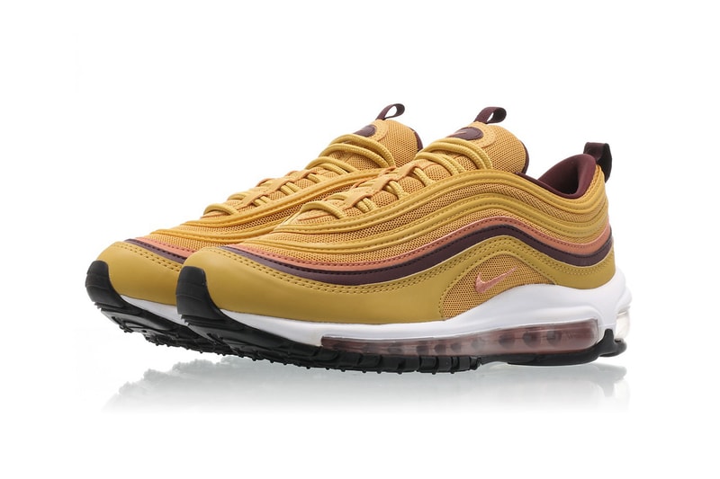 Nike Air Max 97 Wheat Gold Blush Pink Burgundy Women's Sneakers