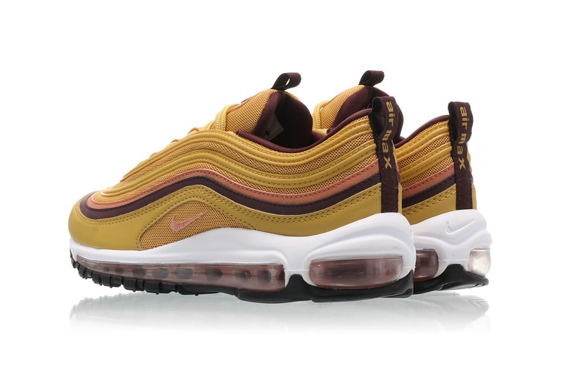 Nike Air Max 97 Wheat Gold Blush Pink Burgundy Women's Sneakers
