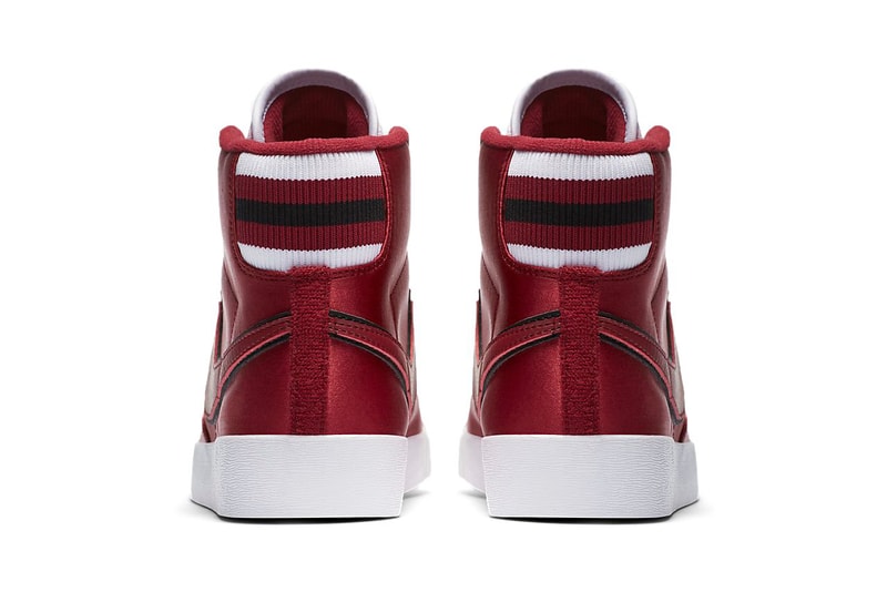 Nike Blazer Mid Premium Red Crush Satin Varsity Jacket Women's Sneakers